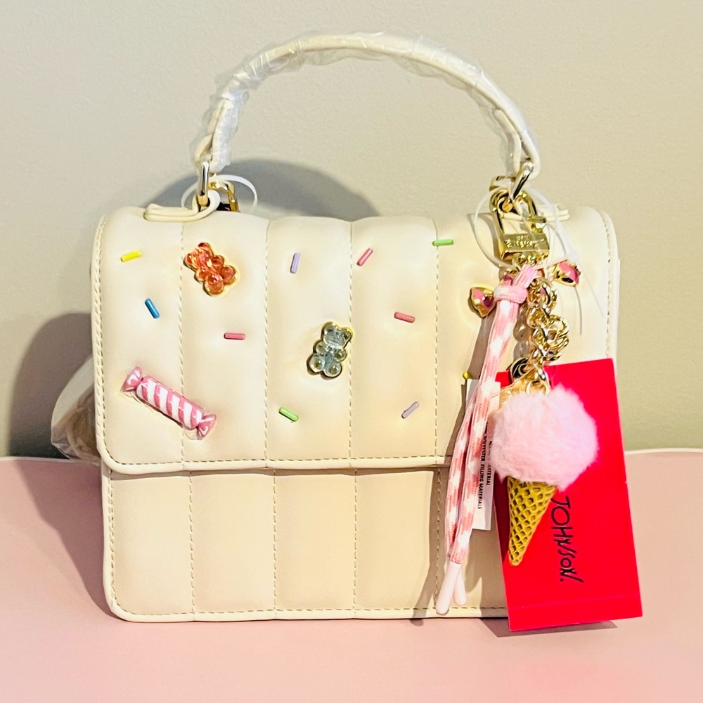 🧸🍦BETSEY JOHNSON ✨VIRAL✨ Gummy Bear Top Handle Crossbody & Ice Cream Bag Charm